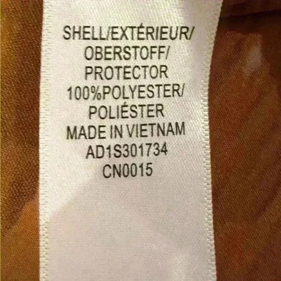 ADRIANNA PAPELL FLUTTER SLEEVE BLOUSE CAMEL SZ M MEDIUM - Picture 7 of 7